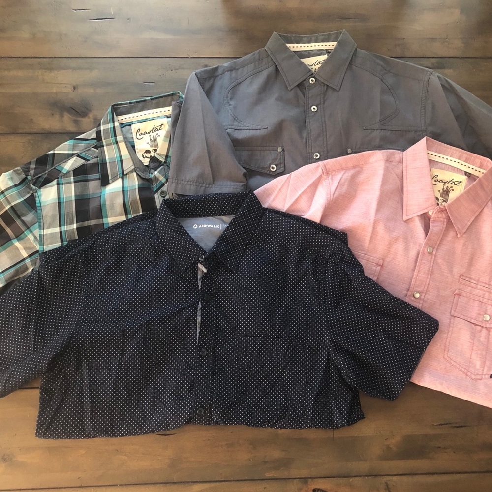 Men’s Coastal airwalk shirt lot of 4 size large